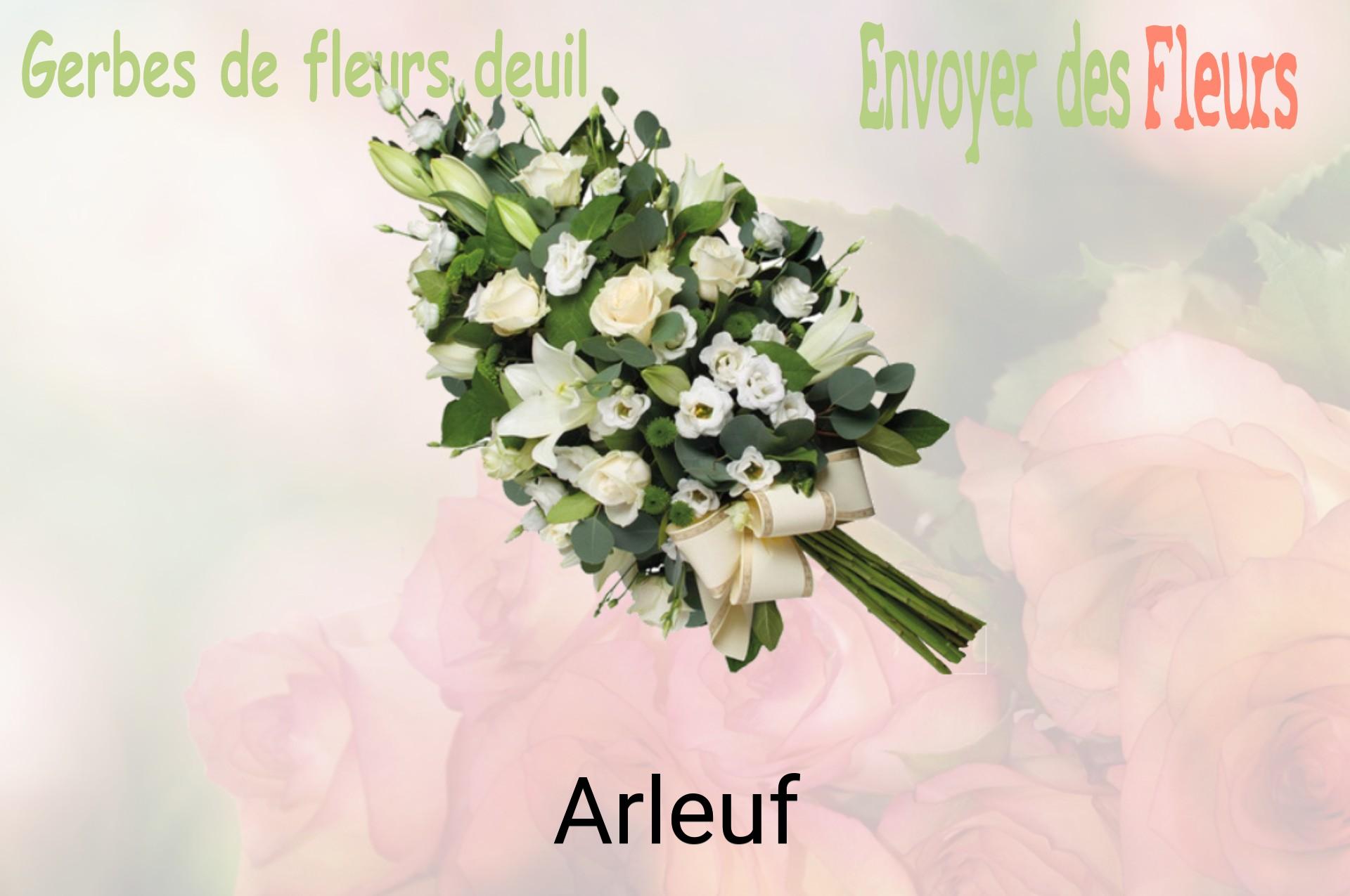Gerbe de fleurs de deuil livrée à Arleuf